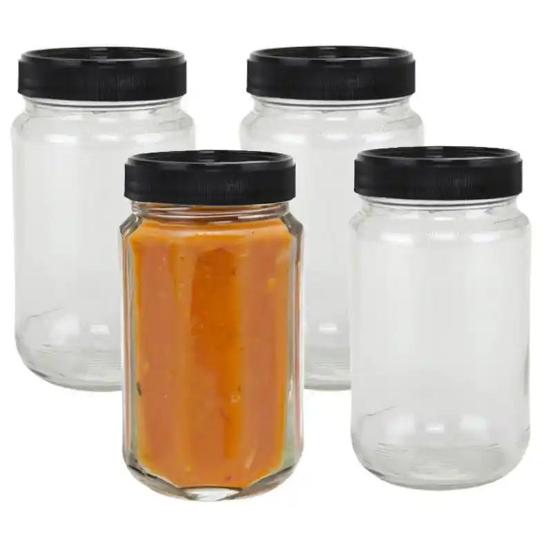 Gereduceerde Prijs Weckpot/inmaakpot - 6x - glas - 320 ml - schroefdop - transparant - Weckpotten