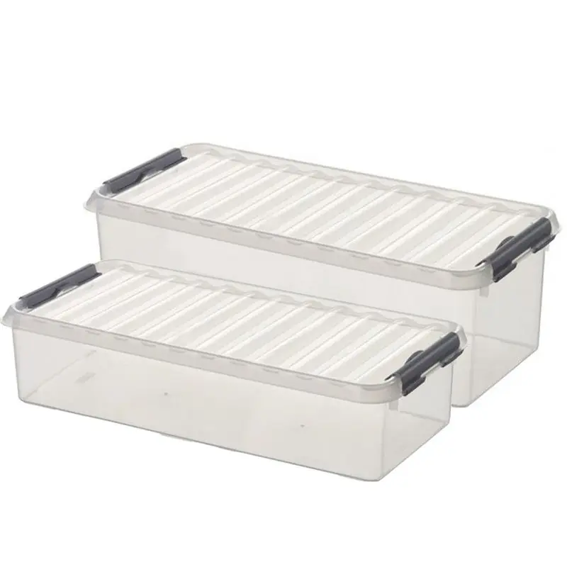 Budget Opberg boxen set van 6x stuks in 9.5L en 6.5L kunststof met deksel - Opbergbox