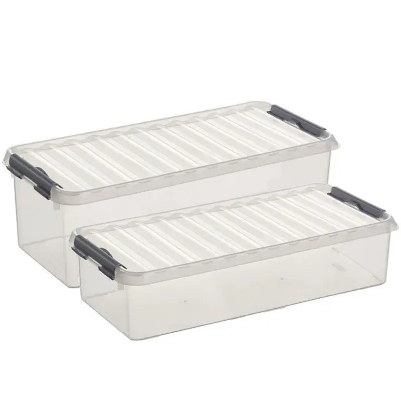 Koop Online Opberg boxen set van 4x stuks in 9.5L en 6.5L kunststof met deksel - Opbergbox