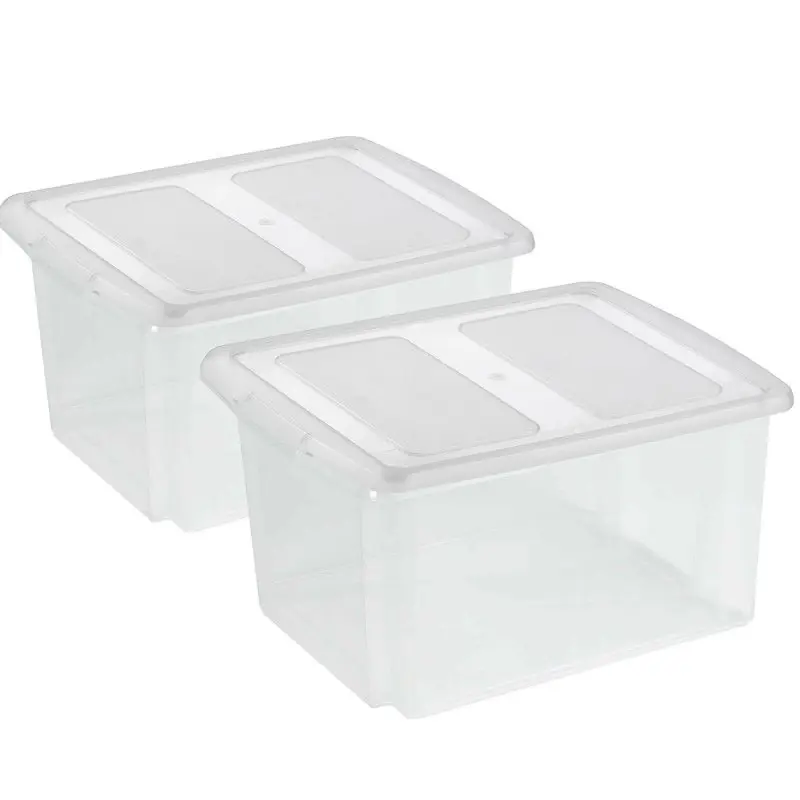 Nu Kopen Sunware set van 2x opslagboxen - 45 x 36 x 24 cm - met deksel - Opbergbox