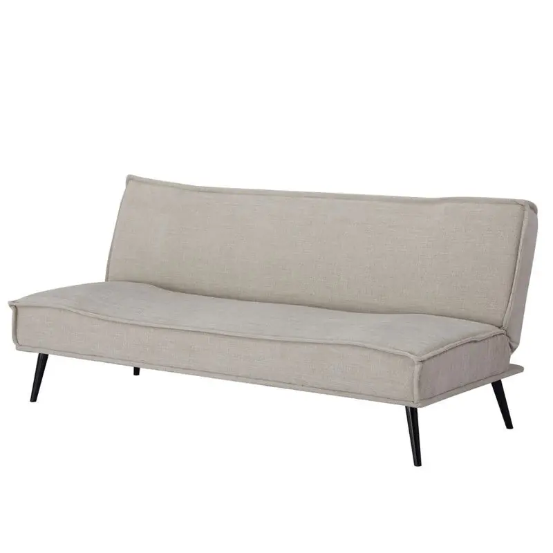 Slaapbank 3-Zits - Beige Stof - Zithoogte 43cm - 181x83x81cm - Mali Authentiek