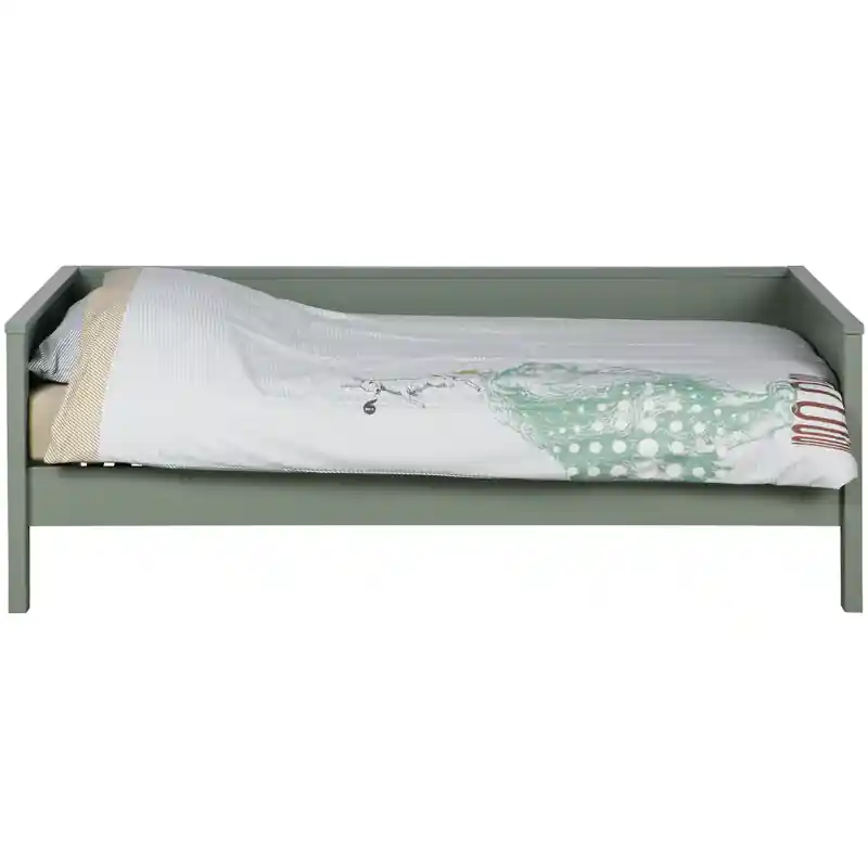 WOOOD Nikki Bedbank Excl Lade - Grenen - Jadegroen - 73x208x100 Exclusieve Aanbieding
