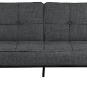 Slaapbank 2-Zits - Grijs Stof - Zithoogte 41cm - 95x198x87cm - Lou Koopje