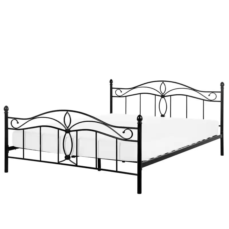 ANTLIA - Tweepersoonsbed - Zwart - 160 x 200 cm - Metaal Veilige Betaling