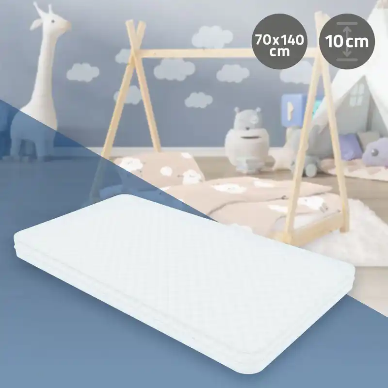 Superprijs Kindermatras 70x140x11 cm in polyester Oeko-Tex 100 ML-Design
