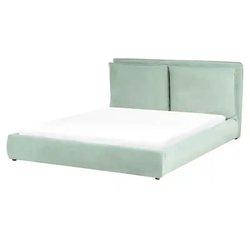 Actieprijs BAJONNA - Tweepersoonsbed - Mintgroen - 160 x 200 cm - Stof