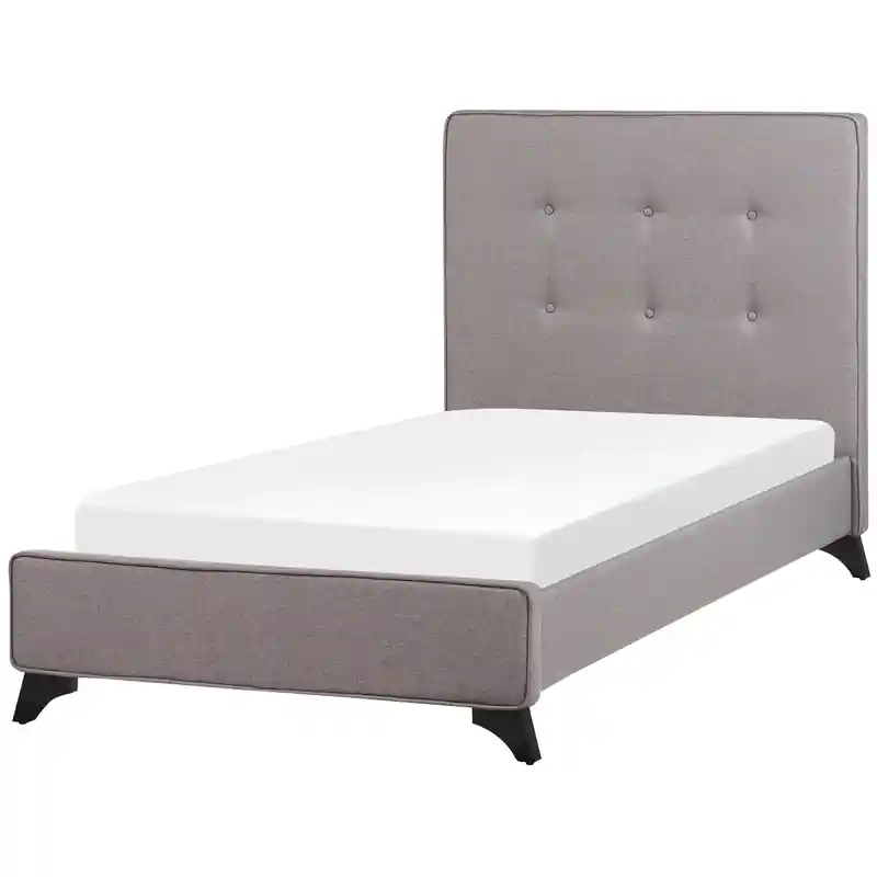 AMBASSADOR - Eenpersoonsbed - Grijs - 90 x 200 cm - Polyester Hoge Kwaliteit