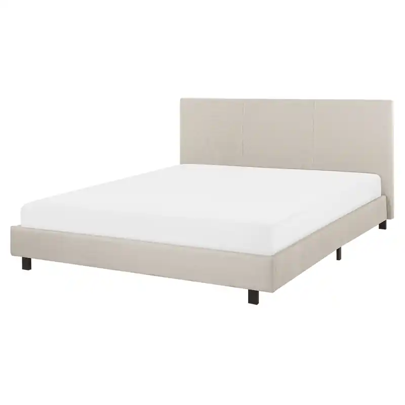 ALBI - Tweepersoonsbed - Zwart - 160 x 200 cm - Polyester Plaats Bestelling