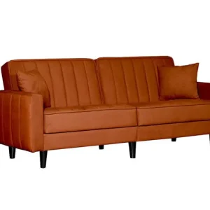 Topkwaliteit Zydante® Sofabed Lisboa - Oranje - 214x85x90 cm
