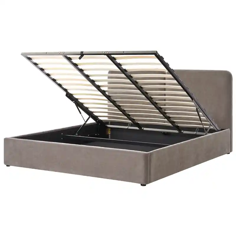 ARBOIS - Bed met opbergruimte - Taupe - 180 x 200 cm - Polyester Bestel Nu