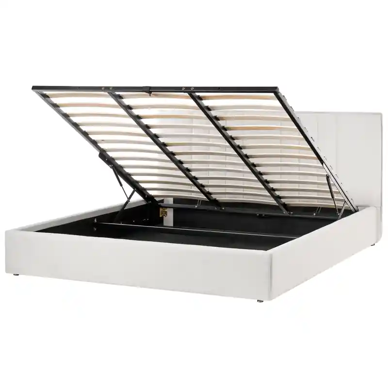 Authentiek TARASCON - Tweepersoonsbed - Lichtbeige - 180 x 200 cm - Stof