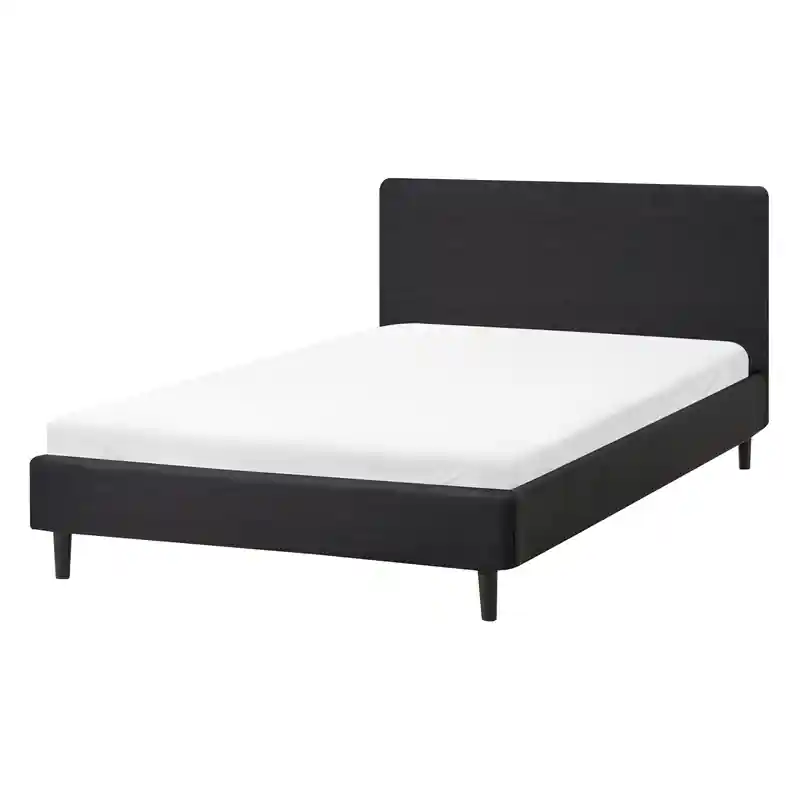 Ambachtelijk FITOU - Tweepersoonsbed - Zwart - 120 x 200 cm - Polyester