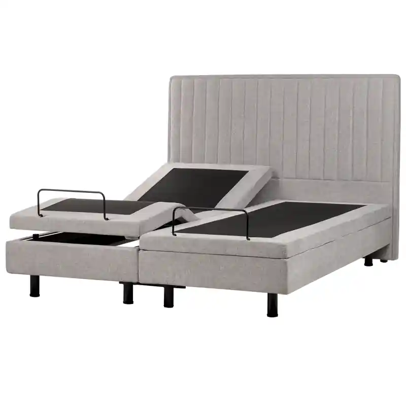 Actieprijs DUKE II - Tweepersoonsbed - Grijs - 160 x 200 cm - Polyester
