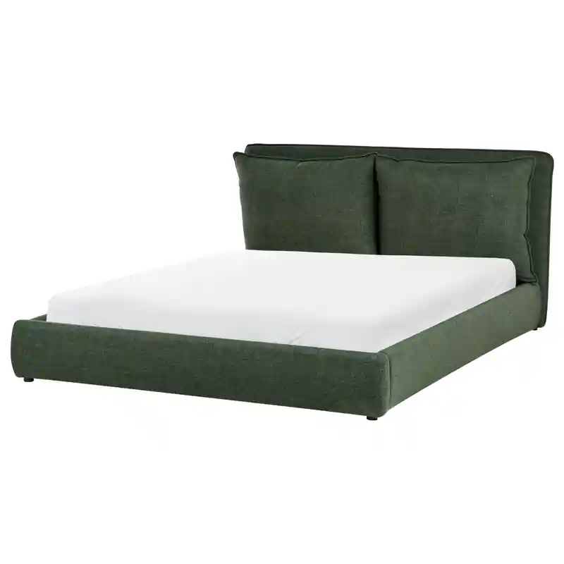 BAJONNA - Tweepersoonsbed - Donkergroen - 160 x 200 cm - Polyester Merkproduct