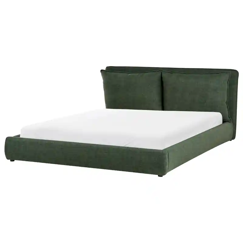 BAJONNA - Tweepersoonsbed - Donkergroen - 180 x 200 cm - Polyester Koopje