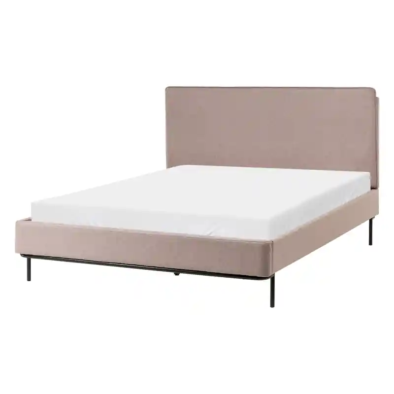 Dagaanbieding CORIO - Tweepersoonsbed - Taupe - 140 x 200 cm - Polyester