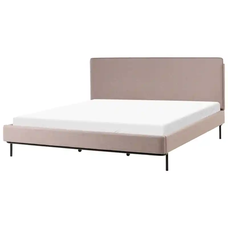 Garantie Inbegrepen CORIO - Tweepersoonsbed - Taupe - 180 x 200 cm - Polyester