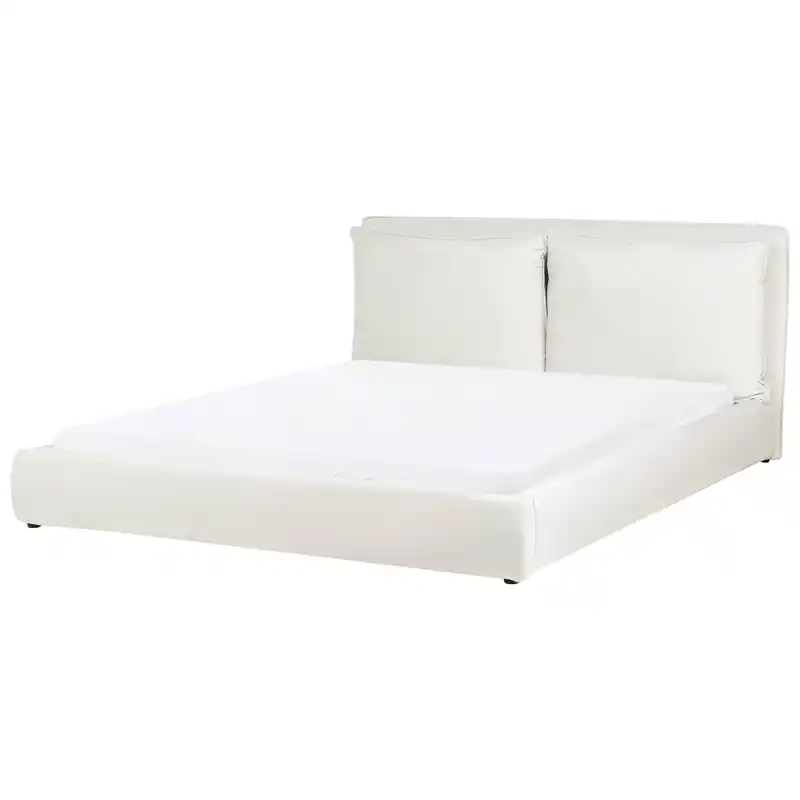 Favoriet BAJONNA - Tweepersoonsbed - Off-white - 180 x 200 cm - Stof