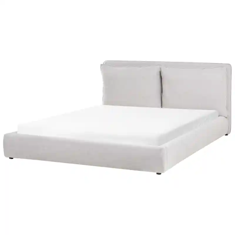 BAJONNA - Tweepersoonsbed - Lichtgrijs - 180 x 200 cm - Stof Dagaanbieding