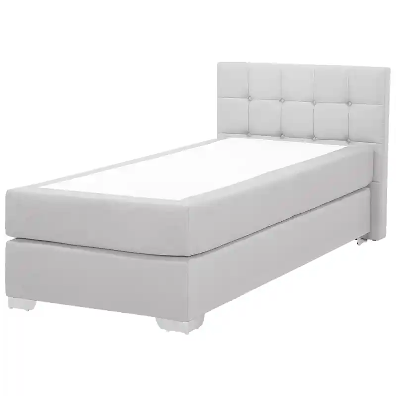ADMIRAL - Boxspringbed - Lichtgrijs - 90 x 200 cm - Polyester Beste Prijs