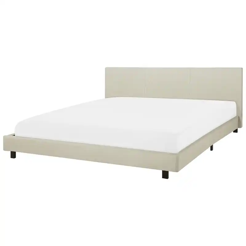 Aanbieding ALBI - Tweepersoonsbed - Beige - 180 x 200 cm - Polyester