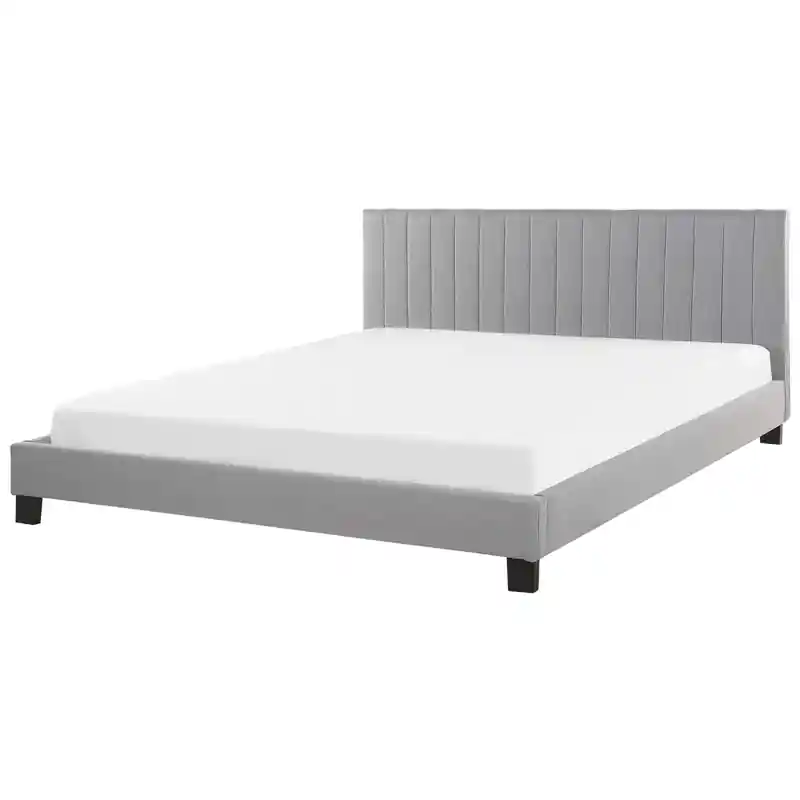 Actieprijs POITIERS - Tweepersoonsbed - Lichtgrijs - 180 x 200 cm - Polyester