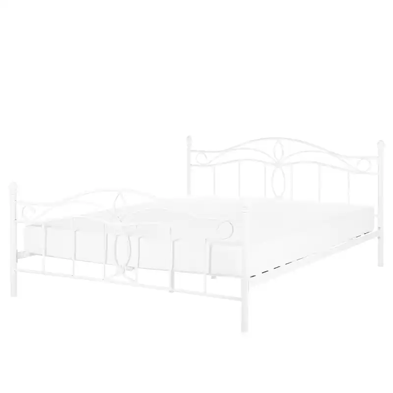 ANTLIA - Tweepersoonsbed - Wit - 160 x 200 cm - Metaal Wereldwijde Verzending