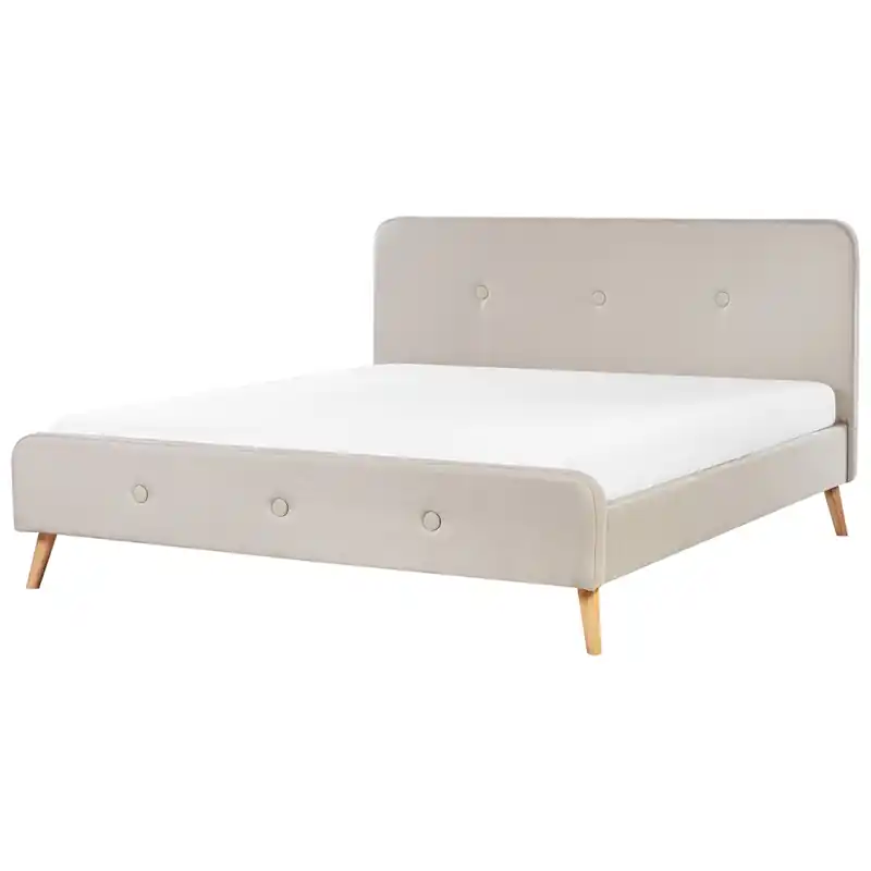 Alleen Vandaag RENNES  - Tweepersoonsbed - Lichtbeige - 180 x 200 cm - Polyester