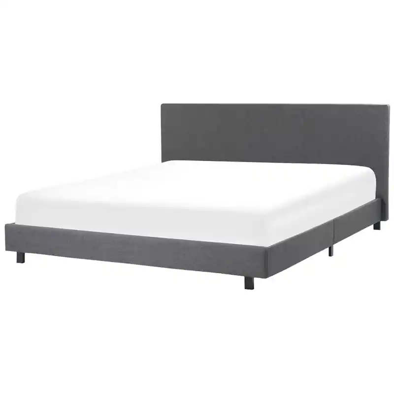 ALBI - Tweepersoonsbed - Grijs - 180 x 200 cm - Polyester Exclusieve Aanbieding