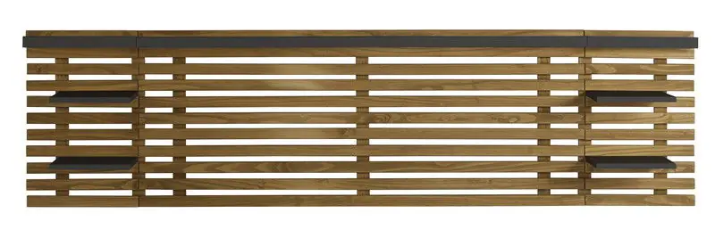 Trendy Marckeric - Hoofdbord Nidra - Zwart - 240x23.4x61.9cm