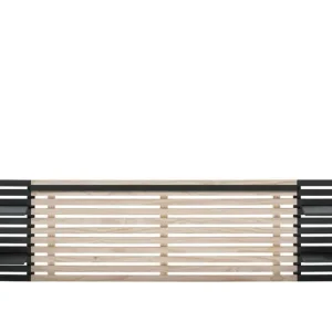 Marckeric - Hoofdbord Dimas - Zwart - 240x23.4x61.9cm Authentiek