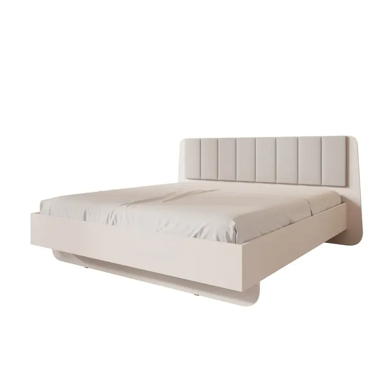 Meubella - Luzon - Tweepersoonsbed - Beige - 180x200 cm Garantie Inbegrepen