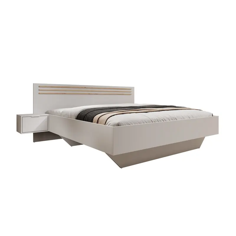 Actieprijs Meubella - Tweepersoonsbed Franklin - Wit - 180x200 cm