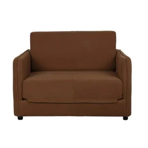 Loveseat Bruin Ribstof - Zitdiepte 56cm - 110x89x78cm - Jopie Garantie Inbegrepen