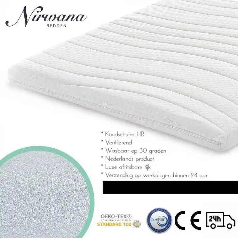 Betrouwbaar Nirwana Bedden - Topdekmatras - 90x210 - Koudschuim HR - 7CM