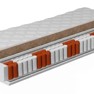 Meubella - Matras Felix - Pocketvering 7 zones met kokos - 180x200 cm Hoge Kwaliteit