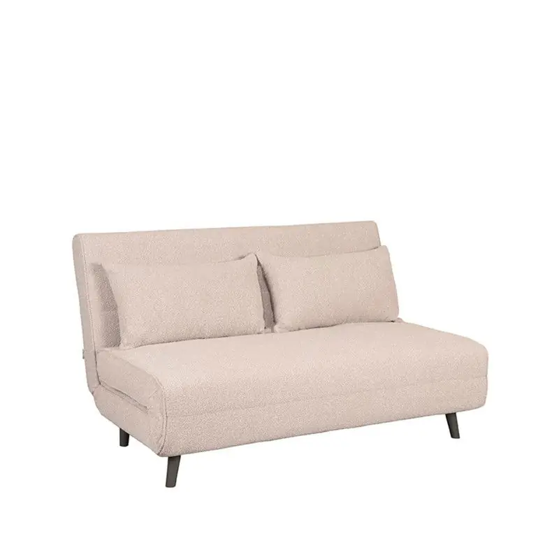 Tijdelijk Beschikbaar LABEL51 Slaapbank Double - Naturel - Boucle - Double | Zwarte Poot