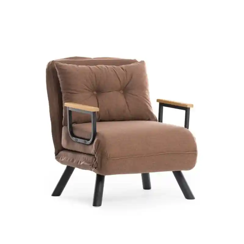 Trendy Slaapfauteuil in stof met metalen poten L67 cm SANDO