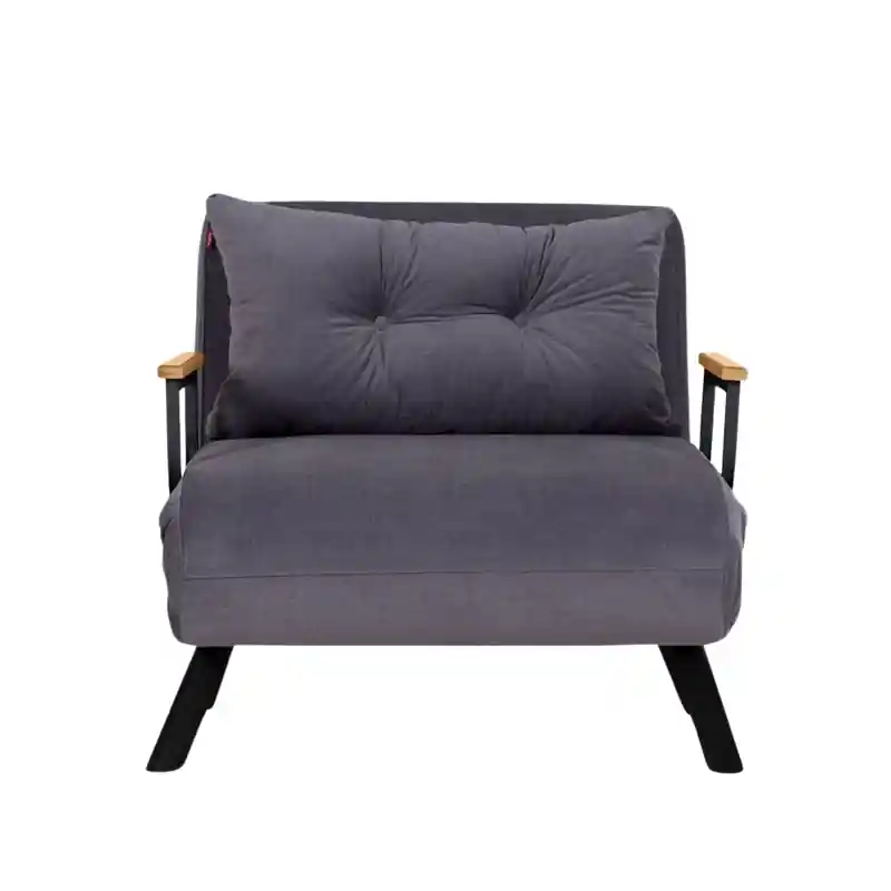 Goedkoop Slaapfauteuil in stof met metalen poten L67 cm SANDO