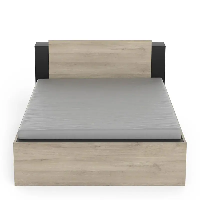 Bed van 140x190/200 cm met 2 laden en 2 vakken - L144,7 cm Korting