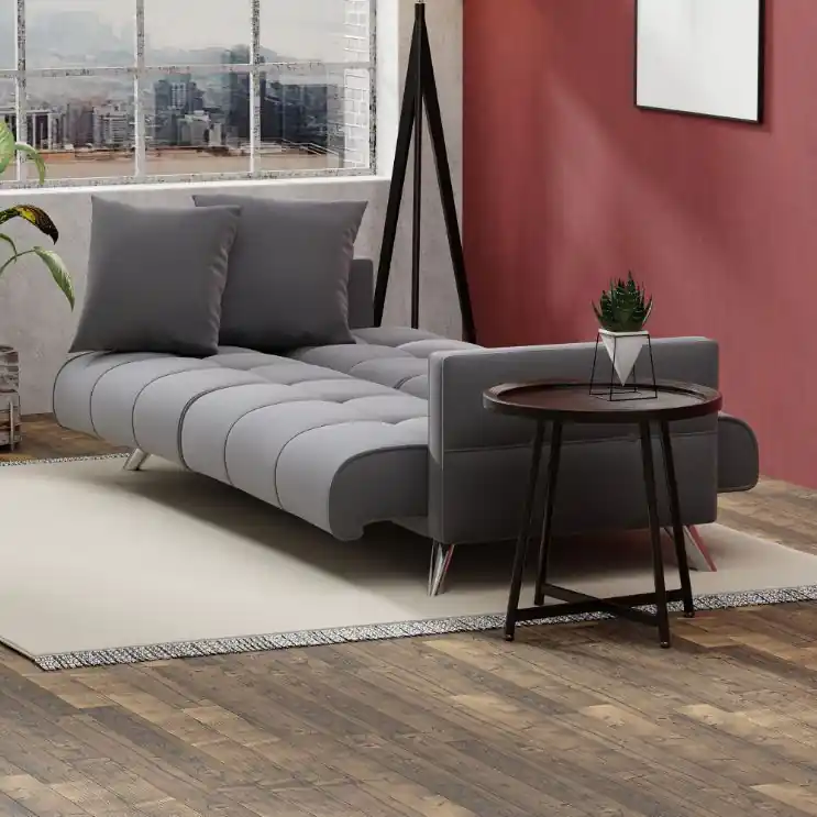 Zydante® Sofabed Barcelona - Antraciet - 200x80x77 cm Gratis Verzending