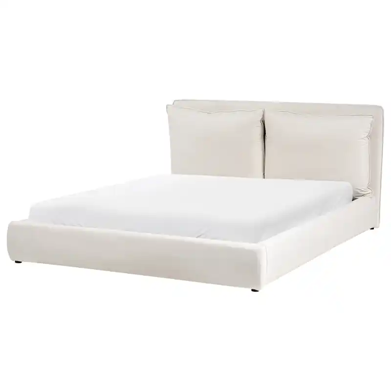 BAJONNA - Waterbed - Lichtbeige - 160 x 200 cm - Polyester Ambachtelijk