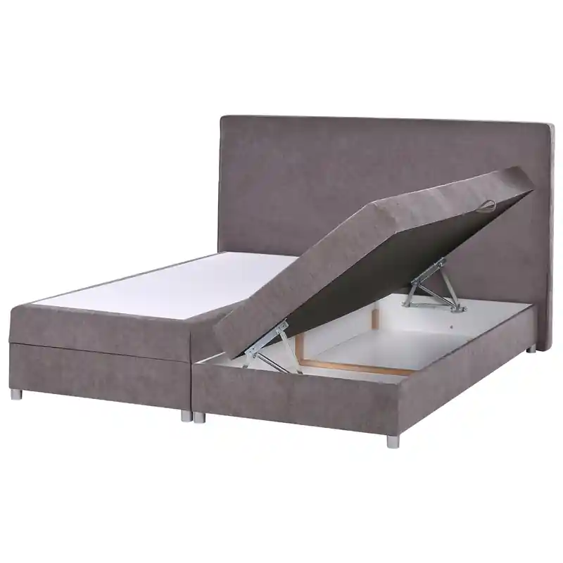 Actieprijs MINISTER - Boxspringbed - Taupe - 180 x 200 cm - Polyester