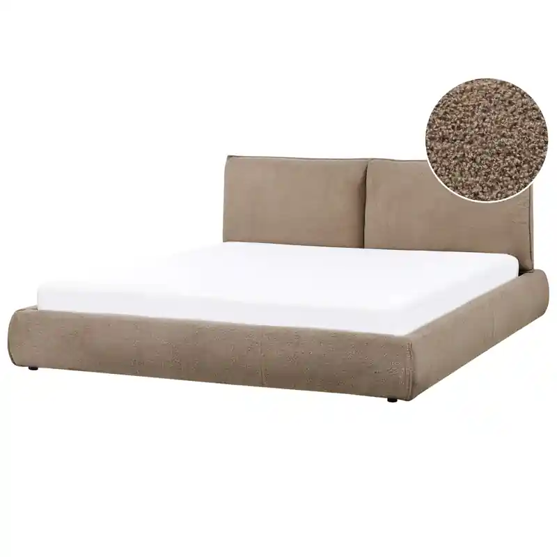 VINAY - Waterbed - Taupe - 180 x 200 cm - Bouclé Fabrieksprijs