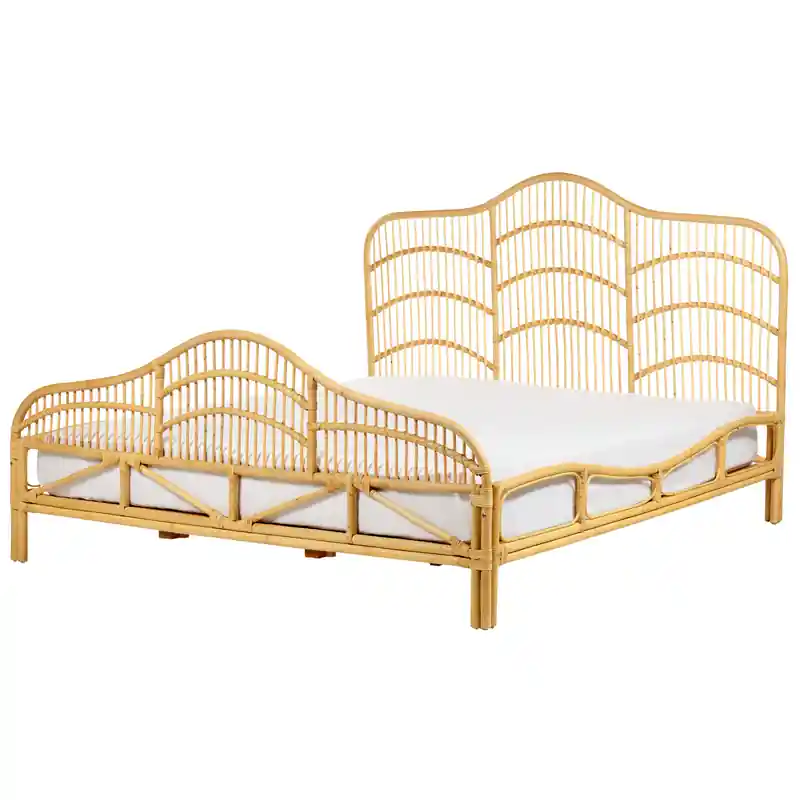 Ambachtelijk DOMEYROT - Tweepersoonsbed - Lichtbruin - 180 x 200 cm - Hout