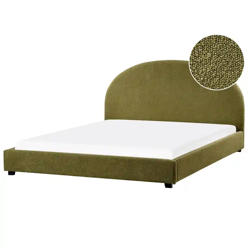 Weekendaanbieding VAUCLUSE - Waterbed - Olijfgroen - 180 x 200 cm - Bouclé