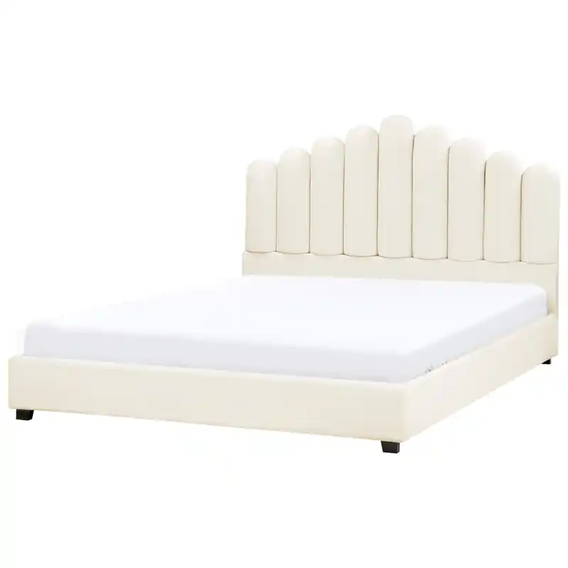 VINCENNES - Waterbed - Gebroken wit - 180 x 200 cm - Fluweel Garantie Inbegrepen