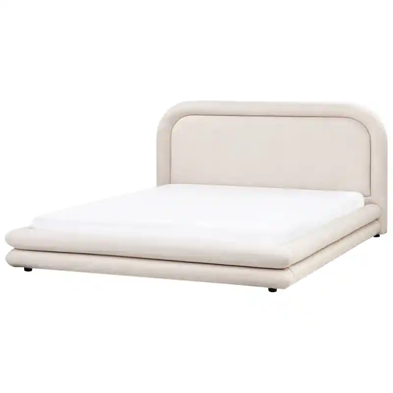 Weekendaanbieding LAVARDENS - Bed - Lichtbeige - 180 x 200 cm - Kunstlinnen