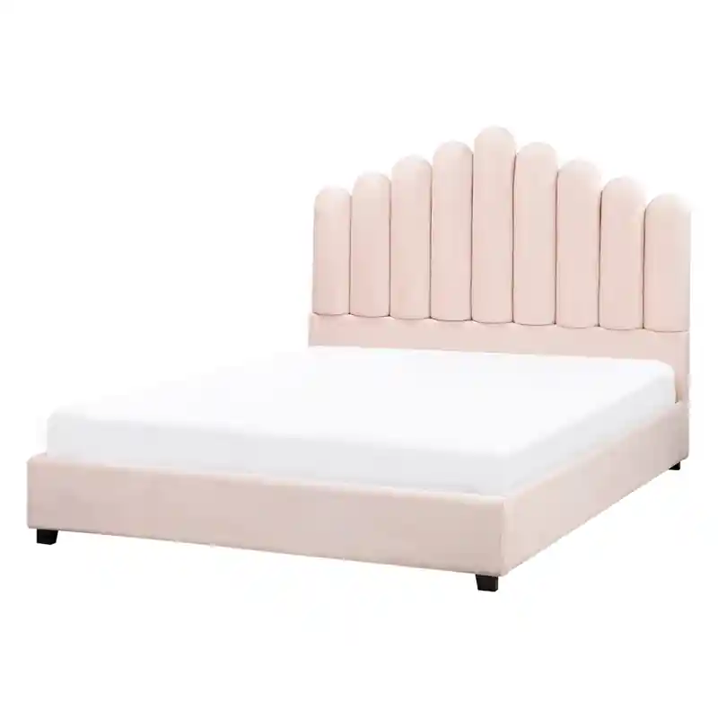 VINCENNES - Waterbed - Pastelroze - 140 x 200 cm - Fluweel Luxe