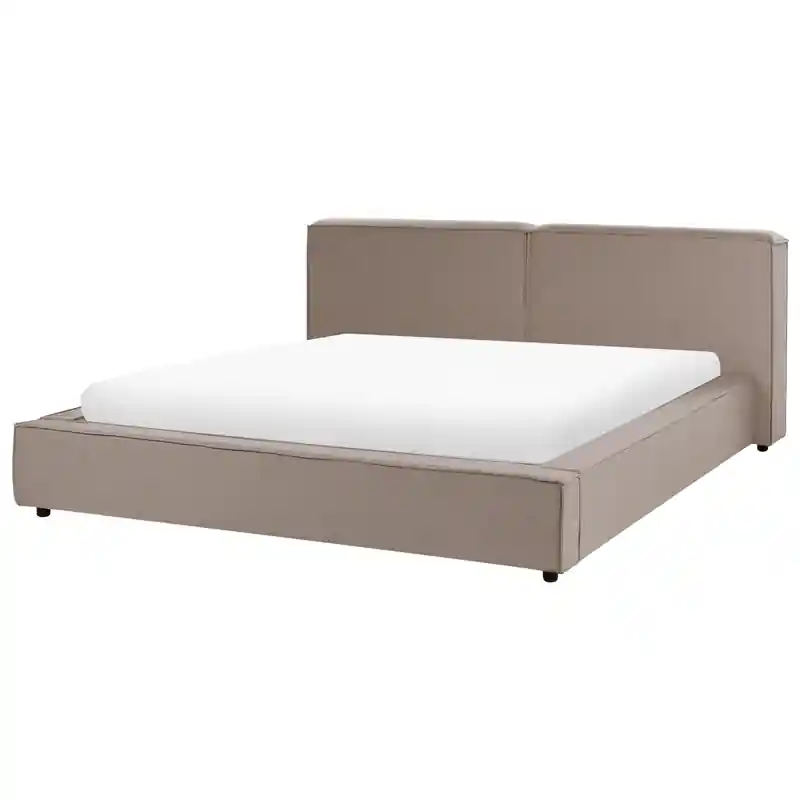 Ambachtelijk LINARDS - Waterbed - Lichtbruin - 180 x 200 cm - Stof